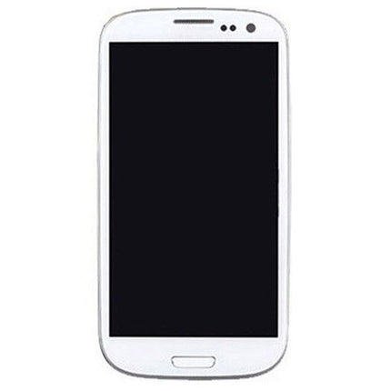 Original Super AMOLED LCD Screen for Samsung Galaxy SIII / i9300 Digitizer Full Assembly with Frame (White)-garmade.com