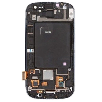 Original Super AMOLED LCD Screen for Samsung Galaxy SIII / i9300 Digitizer Full Assembly with Frame (White)-garmade.com