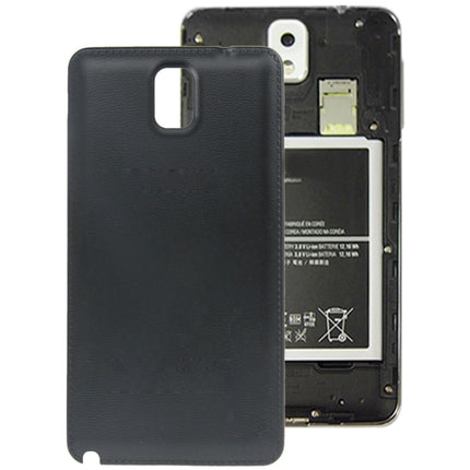 Replacement Litchi Texture Plastic Battery Cover for Samsung Galaxy Note III / N9000(Black)-garmade.com