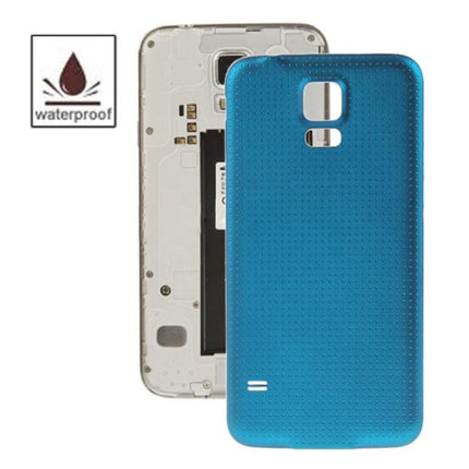 Replacement Plastic Material Battery Housing Door Cover with Waterproof Function for SamsungGalaxy S5 / G900 Blue-garmade.com