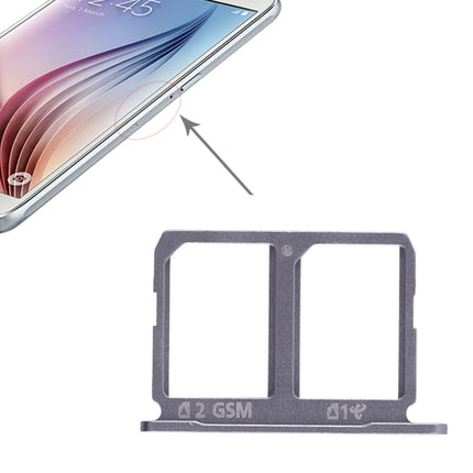 2 SIM Card Tray for Samsung Galaxy S6(Grey)-garmade.com