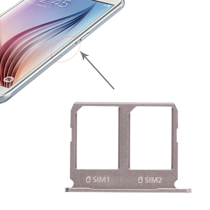 2 SIM Card Tray for Samsung Galaxy S6(Gold)-garmade.com