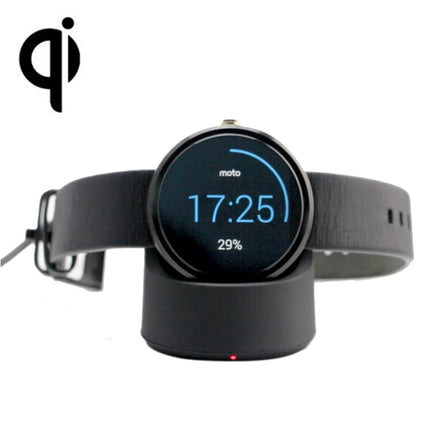Qi Standard Wireless Charger for Motorola Moto 360 Smart Watch(Black)-garmade.com