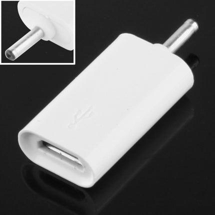 Micro USB to Nokia 2.0mm Charger Adapter, For Nokia(White)-garmade.com