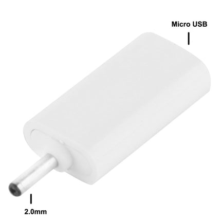 Micro USB to Nokia 2.0mm Charger Adapter, For Nokia(White)-garmade.com