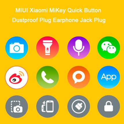Xiaomi MiKey Quick Button Dustproof Plug Earphone Jack Plug(Black)-garmade.com