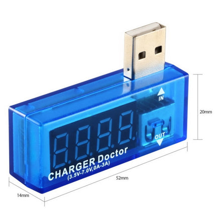 USB Voltage Charge Doctor / Current Tester for Mobile Phones / Tablets(Blue)-garmade.com
