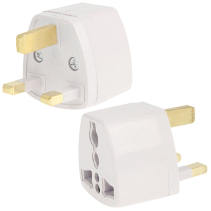 Plug Adapter, Travel Power Adaptor with UK Socket Plug(White)-garmade.com