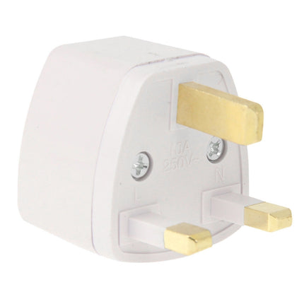Plug Adapter, Travel Power Adaptor with UK Socket Plug(White)-garmade.com