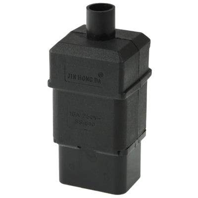 3 Prong Male AC Wall Universal Travel Power Socket Plug Adaptor(Black)-garmade.com