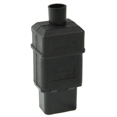 3 Prong Female AC Wall Universal Travel Power Socket Plug Adaptor(Black)-garmade.com