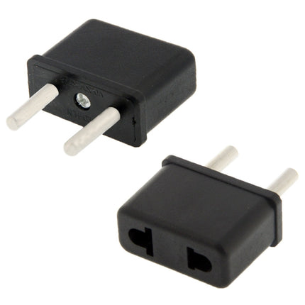 High Quality US Plug to EU Plug AC Wall Universal Travel Power Socket Plug Adaptor(Black)-garmade.com
