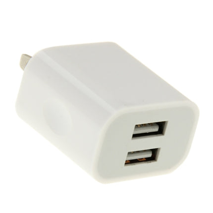 2-Ports 5V 2A US Plug USB Charger, For iPad, iPhone, Galaxy, Huawei, Xiaomi, LG, HTC and Other Smart Phones, Rechargeable Devices(White)-garmade.com