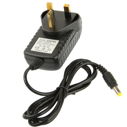 High Quality UK Plug AC 100-240V to DC 9V 2A Power Adapter, Tips: 5.5 x 2.1mm, Cable Length: 1m-garmade.com