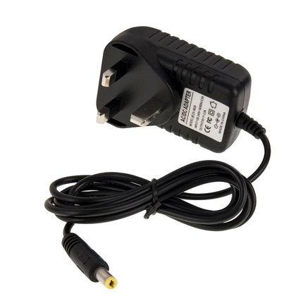 UK Plug AC 100-240V to DC 6V 2A Power Adapter, Tips: 5.5 x 2.1mm, Cable Length: about 1.2m(Black)-garmade.com