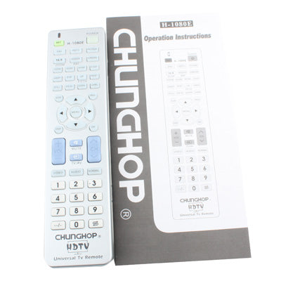 Chunghop Universal TV Remote Control with Specific HDTV Navigation Feature (H-1080E)(Silver)-garmade.com