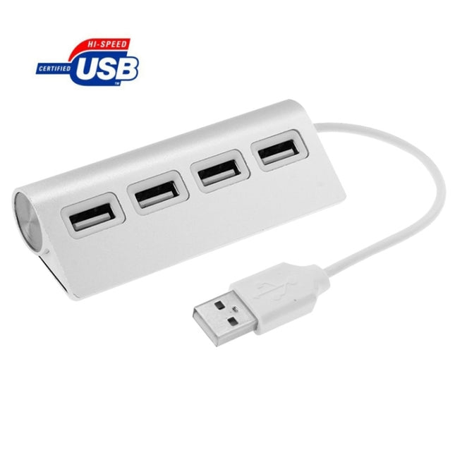 High Speed 480Mbps 4 Ports USB 2.0 HUB Mini Aluminum USB Splitter-garmade.com