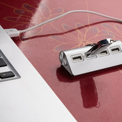 High Speed 480Mbps 4 Ports USB 2.0 HUB Mini Aluminum USB Splitter-garmade.com