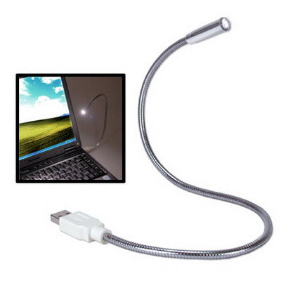 USB Flexible LED Light, Length: 27cm(Silver)-garmade.com