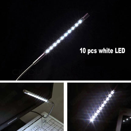 10-LED Portable Ultra Bright USB LED Light(Gold)-garmade.com
