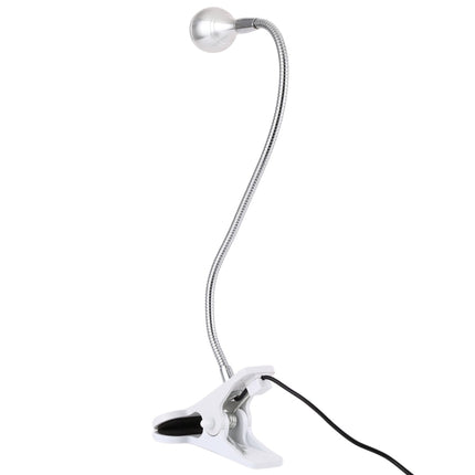 3W 360 Degree Rotation USB Metal Flexible Neck LED Light with Switch & Clip (Warm White Light Silver)-garmade.com