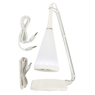 Multifunctional USB LED Desk Lamp, Touch Sensor + Mini Bluetooth V4.0 Speaker(White)-garmade.com