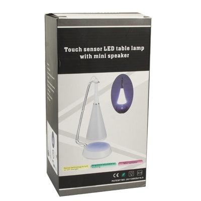 Multifunctional USB LED Desk Lamp, Touch Sensor + Mini Bluetooth V4.0 Speaker(White)-garmade.com