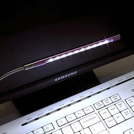 Portable Touch Switch USB LED Light, 10-LED, 1W, White Light(Purple)-garmade.com