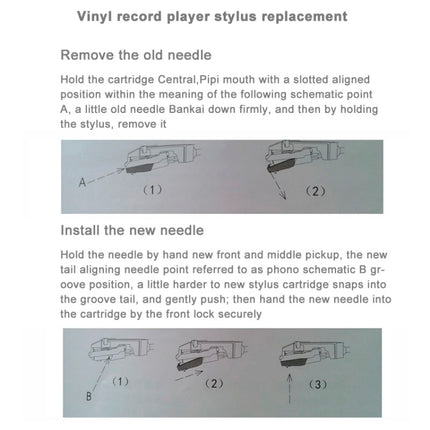 Stereo stylus Needle for Vinyl LP USB Turntable(Black)-garmade.com