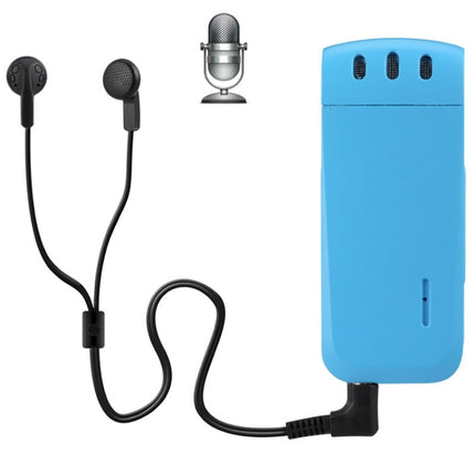 WR-16 Mini Professional 8GB Digital Voice Recorder with Belt Clip, Support WAV Recording Format(Blue)-garmade.com