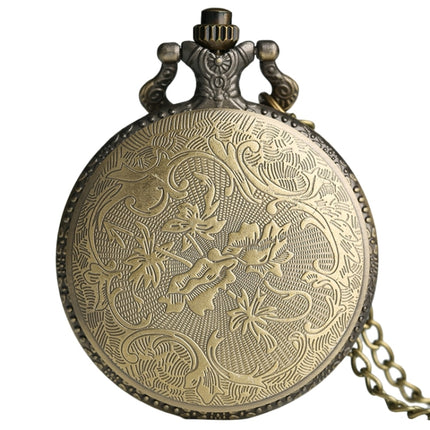 Playing Card Pattern Zinc Alloy Quartz Waterproof Pocket Watch-garmade.com