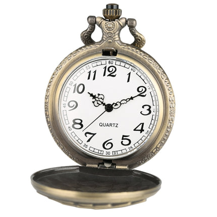 Playing Card Pattern Zinc Alloy Quartz Waterproof Pocket Watch-garmade.com