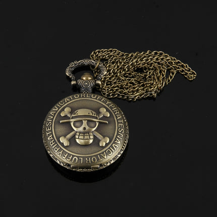 Skeleton Pattern Zinc Alloy Quartz Waterproof Pocket Watch-garmade.com