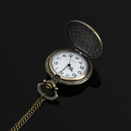 Skeleton Pattern Zinc Alloy Quartz Waterproof Pocket Watch-garmade.com