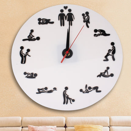 Sex Position Clock / Novelty Wall Clock Adult Clock-garmade.com