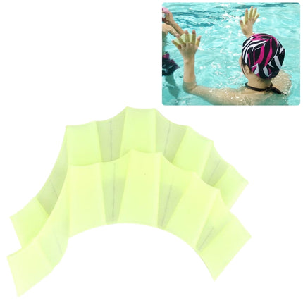 Finger Flexible Silicone Swimming Gloves (Large Size)(Green)-garmade.com