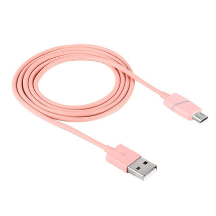 1M Circular Bobbin Gift Box Style Micro USB to USB 2.0 Data Sync Cable with LED Indicator Light, For Samsung, HTC, Sony, Huawei, Xiaomi(Pink)-garmade.com