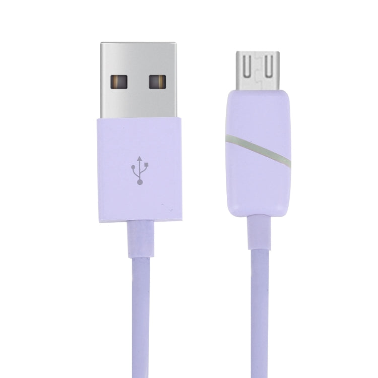 1M Circular Bobbin Gift Box Style Micro USB to USB 2.0 Data Sync Cable with LED Indicator Light, For Samsung, HTC, Sony, Huawei, Xiaomi(Purple)-garmade.com