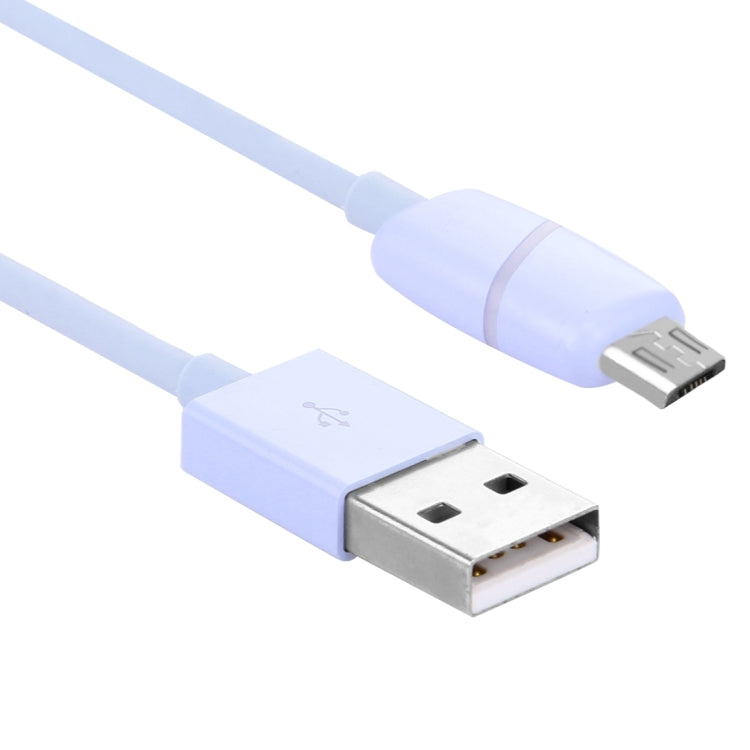 1M Circular Bobbin Gift Box Style Micro USB to USB 2.0 Data Sync Cable with LED Indicator Light, For Samsung, HTC, Sony, Huawei, Xiaomi(Purple)-garmade.com