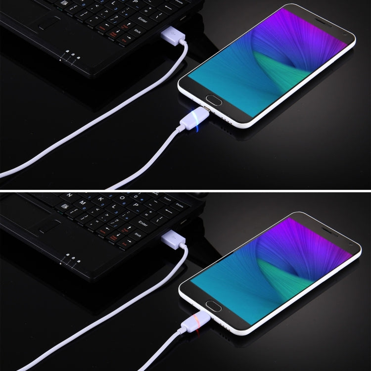 1M Circular Bobbin Gift Box Style Micro USB to USB 2.0 Data Sync Cable with LED Indicator Light, For Samsung, HTC, Sony, Huawei, Xiaomi(Purple)-garmade.com