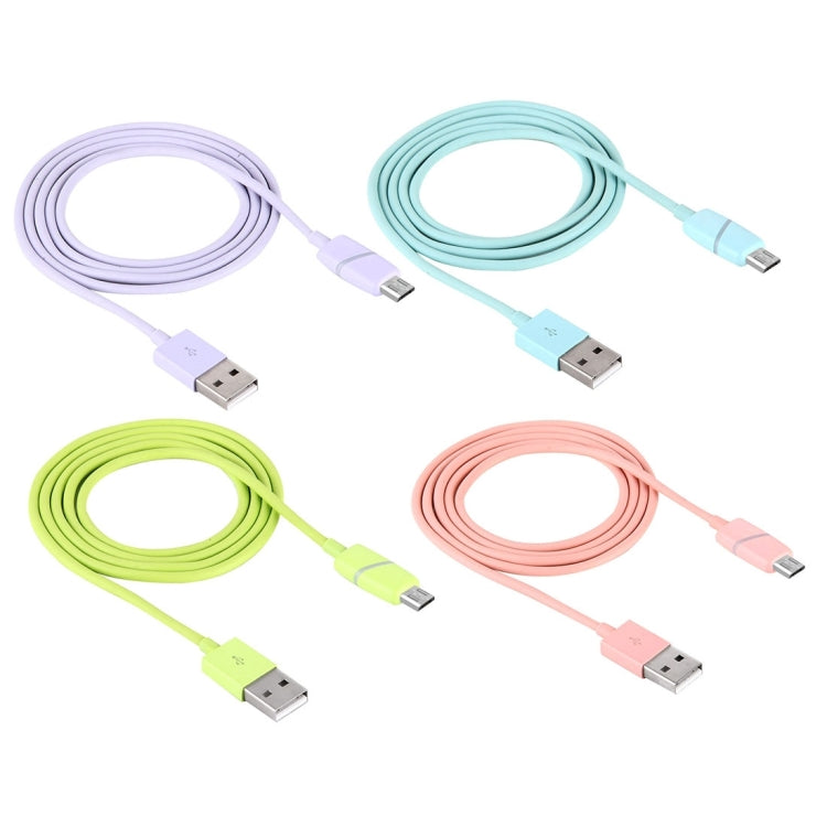 1M Circular Bobbin Gift Box Style Micro USB to USB 2.0 Data Sync Cable with LED Indicator Light, For Samsung, HTC, Sony, Huawei, Xiaomi(Purple)-garmade.com