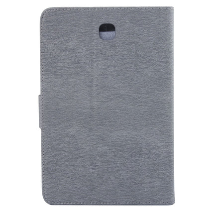 For Galaxy Tab A 8.0 / T350 Pressed Flowers Butterfly Pattern Horizontal Flip PU Leather Case with Magnetic Buckle & Holder & Card Slots & Wallet(Grey)-garmade.com