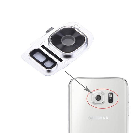 10 PCS Rear Camera Lens Cover & Flashlight Bracker for Samsung Galaxy S7 / G930 Silver-garmade.com