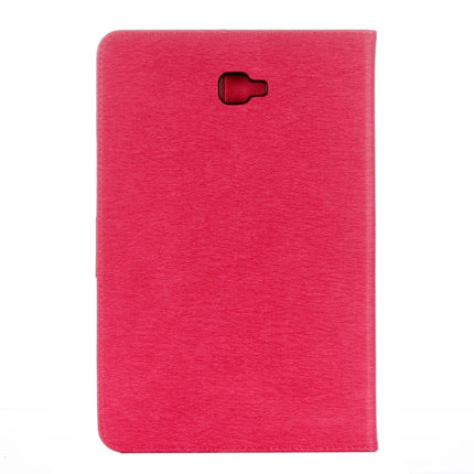 For Galaxy Tab A 10.1 (2016) / P580 Butterflies Love Flowers Embossing Horizontal Flip Leather Case with Holder & Card Slots & Wallet(Magenta)-garmade.com