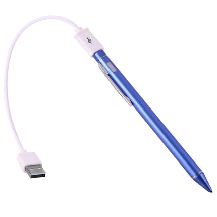 Universal Rechargeable Capacitive Touch Screen Stylus Pen with 2.3mm Superfine Metal Nib, For iPhone, iPad, Samsung, and Other Capacitive Touch Screen Smartphones or Tablet PC(Blue)-garmade.com