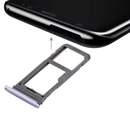 SIM Card Tray + Micro SD Tray for Samsung Galaxy S8 (Orchid Grey)-garmade.com