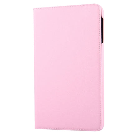 For Galaxy Tab A 10.1 / T580 Litchi Texture Horizontal Flip 360 Degrees Rotation Leather Case with Holder(Pink)-garmade.com