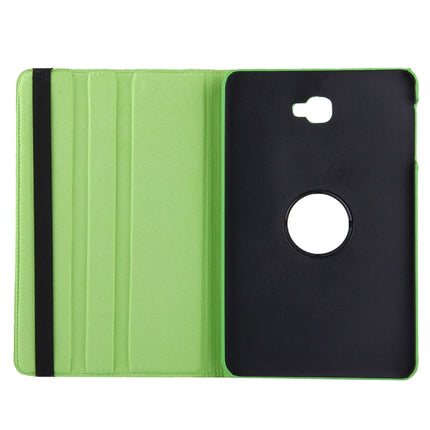 For Galaxy Tab A 10.1 / T580 Litchi Texture Horizontal Flip 360 Degrees Rotation Leather Case with Holder(Green)-garmade.com
