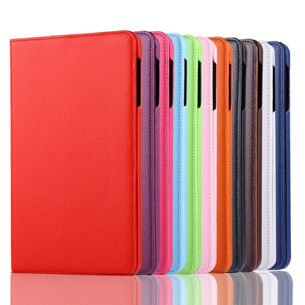 For Galaxy Tab A 10.1 / T580 Litchi Texture Horizontal Flip 360 Degrees Rotation Leather Case with Holder(Magenta)-garmade.com