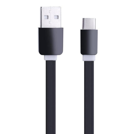 1m 2A 110 Copper Core Wires Retractable USB-C / Type-C to USB Data Sync Charging Cable(Black)-garmade.com